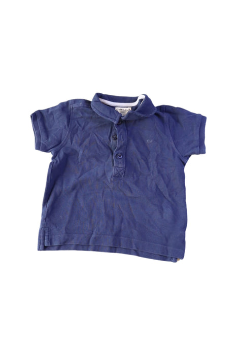 A Navy Short Sleeve Polos from Cyrillus in size 12-18M for boy. (Front View)