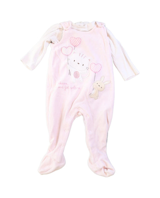 A Pink Onesies from Chicco in size 3-6M for girl. (Front View)