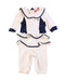 A Ivory Long Sleeve Jumpsuits from Ferrari in size 3-6M for girl. (Front View)