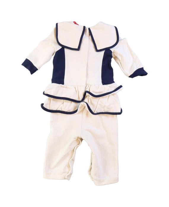 A Ivory Long Sleeve Jumpsuits from Ferrari in size 3-6M for girl. (Back View)