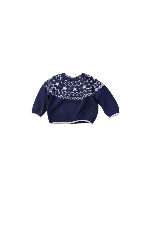 A Navy Knit Sweaters from The Little White Company in size 0-3M for boy. (Front View)