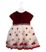 A Burgundy Short Sleeve Dresses from Monnalisa in size 12-18M for girl. (Back View)