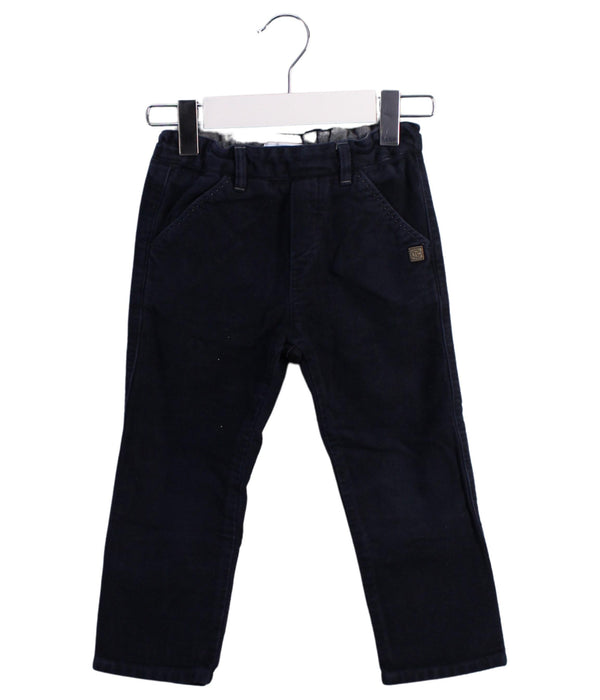 A Navy Casual Pants from Tartine et Chocolat in size 2T for boy. (Front View)