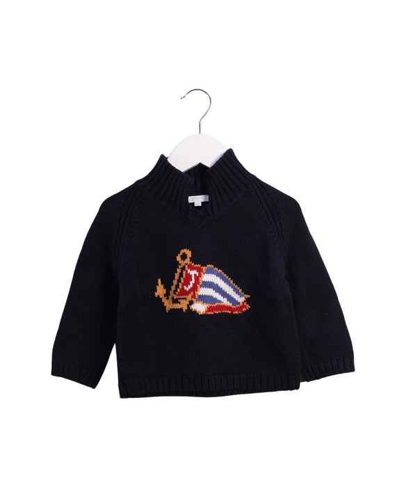 A Navy Knit Sweaters from Jacadi in size 12-18M for boy. (Front View)