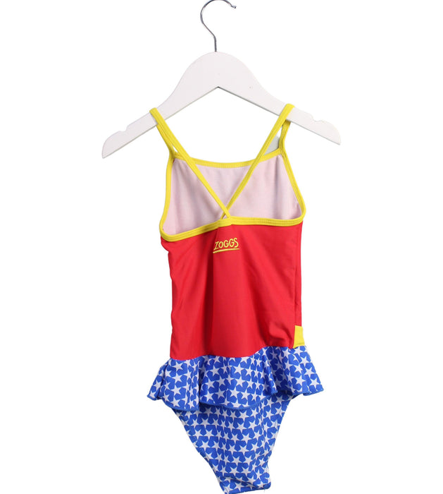 A Blue Swimsuits from Zoggs in size 2T for girl. (Back View)