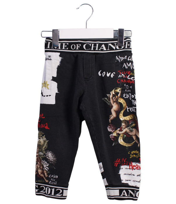 A Black Sweatpants from Dolce & Gabbana in size 2T for boy. (Front View)