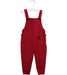 A Red Long Overalls from Sam & Louloute in size 18-24M for girl. (Front View)