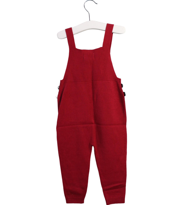 A Red Long Overalls from Sam & Louloute in size 18-24M for girl. (Back View)