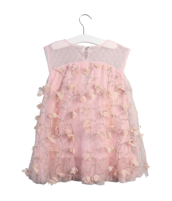 A Pink Sleeveless Dresses from EleStory in size 2T for girl. (Back View)