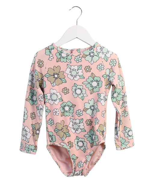 A Peach Swimsuits from Seed in size 4T for girl. (Front View)