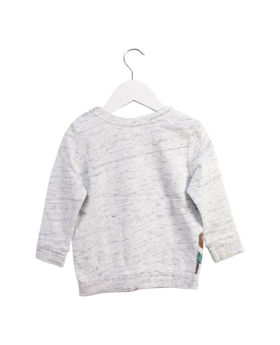 A White Sweatshirts from Chickeeduck in size 2T for boy. (Back View)