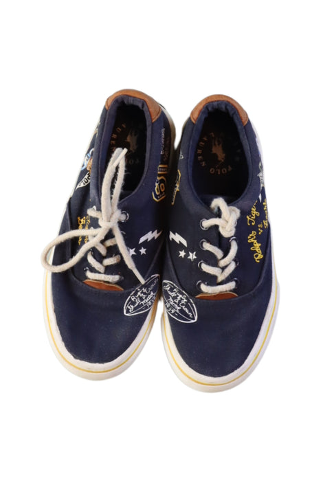 A Navy Sneakers from Polo Ralph Lauren in size 6T for boy. (Back View)