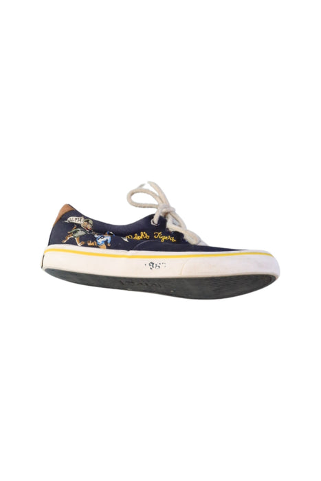 A Navy Sneakers from Polo Ralph Lauren in size 6T for boy. (Front View)