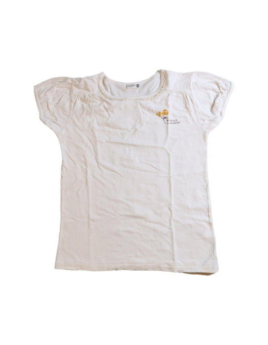 A White Short Sleeve T Shirts from Ragmart in size 7Y for girl. (Front View)