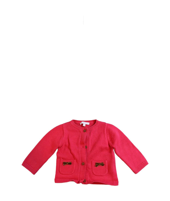 A Pink Cardigans from Jacadi in size 3-6M for girl. (Front View)