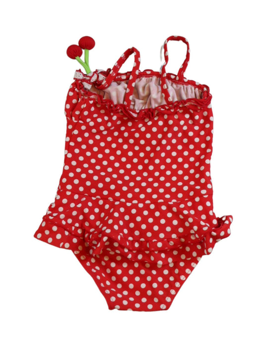 A Red Swimsuits from Minnex in size 4T for girl. (Back View)