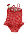 A Red Swimsuits from Minnex in size 4T for girl. (Back View)