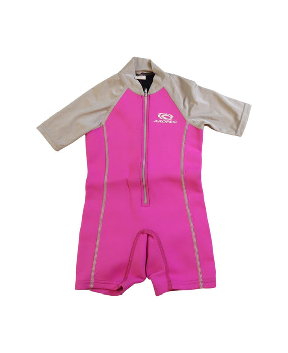 A Pink Swimsuits from Aropec in size 2T for girl. (Front View)