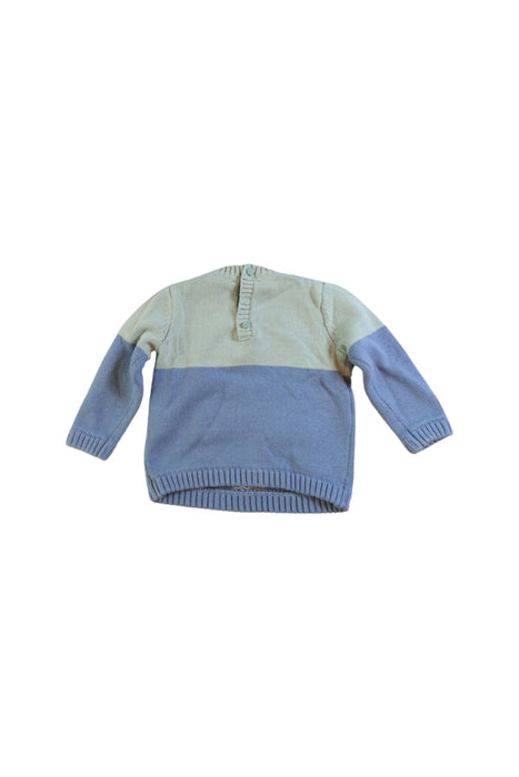 A Green Knit Sweaters from DPAM in size 6-12M for boy. (Back View)