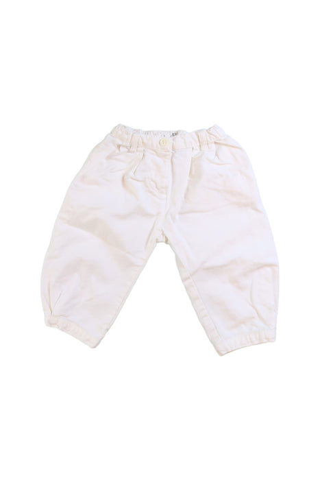 A White Casual Pants from Petit Bateau in size 3-6M for boy. (Front View)