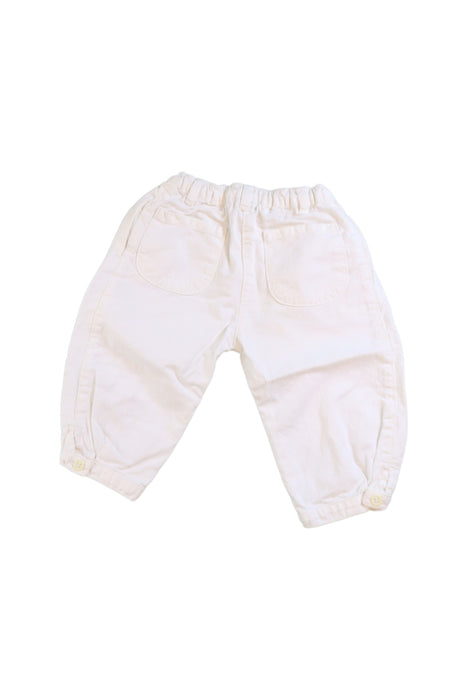 A White Casual Pants from Petit Bateau in size 3-6M for boy. (Back View)