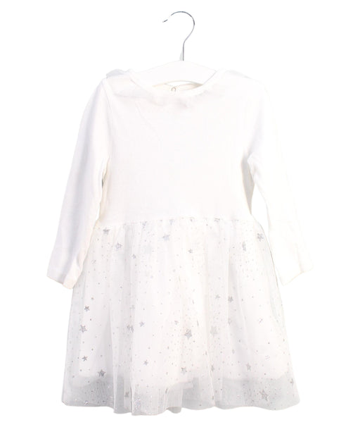 A White Long Sleeve Dresses from Petit Bateau in size 3T for girl. (Front View)