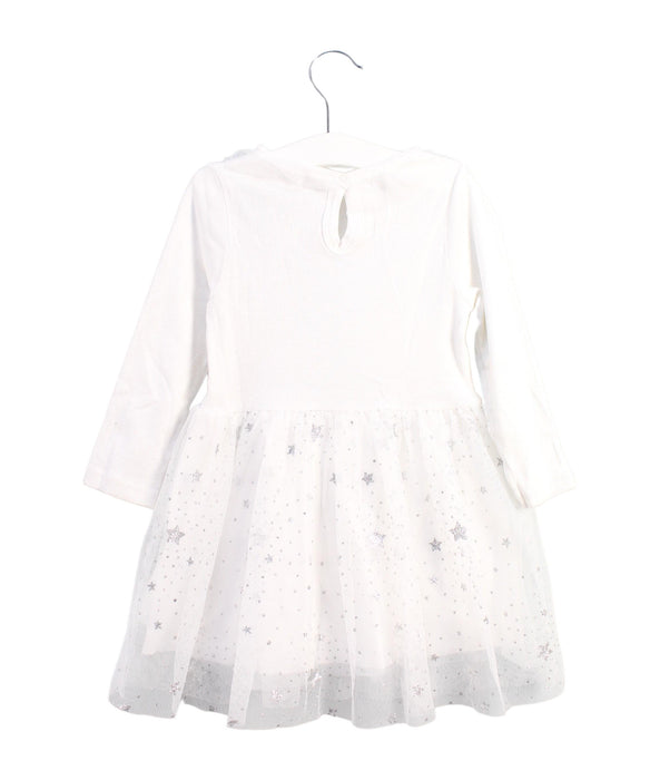 A White Long Sleeve Dresses from Petit Bateau in size 3T for girl. (Back View)