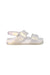 A White Sandals from Mini Melissa in size 3T for girl. (Back View)