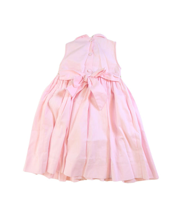 A Pink Sleeveless Dresses from Annafie in size 3T for girl. (Back View)