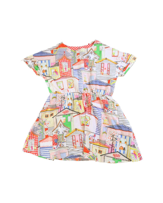 A Multicolour Short Sleeve Dresses from Oilily in size 4T for girl. (Front View)