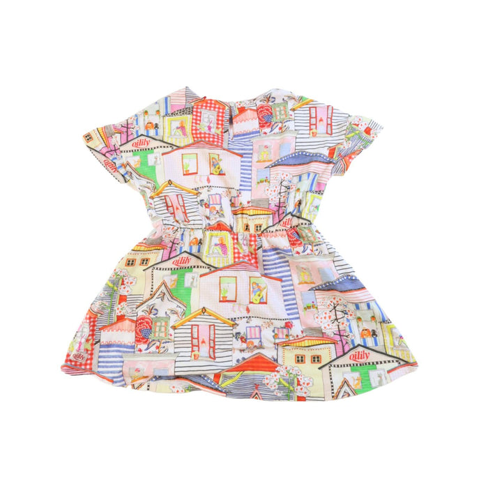 A Multicolour Short Sleeve Dresses from Oilily in size 4T for girl. (Back View)