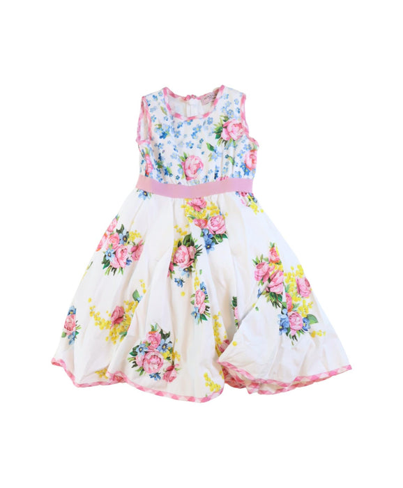 A White Sleeveless Dresses from Monnalisa in size 3T for girl. (Front View)