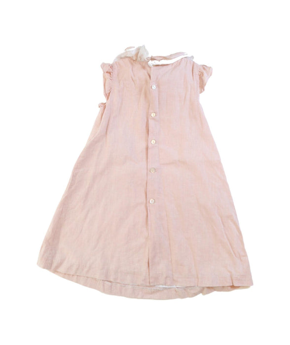 A Pink Sleeveless Dresses from Fina Ejerique in size 4T for girl. (Back View)