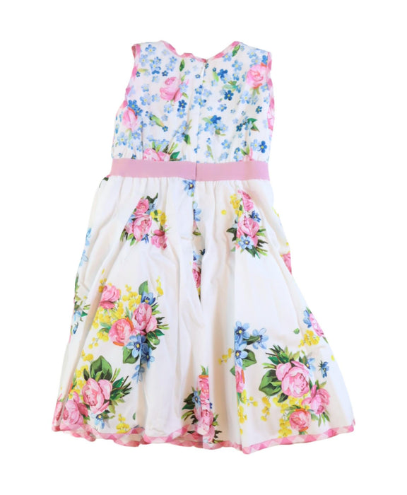 A White Sleeveless Dresses from Monnalisa in size 3T for girl. (Back View)