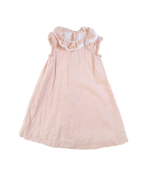 A Pink Sleeveless Dresses from Fina Ejerique in size 4T for girl. (Front View)