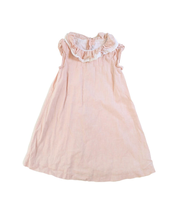 A Pink Sleeveless Dresses from Fina Ejerique in size 4T for girl. (Front View)