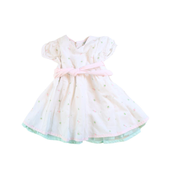 A White Short Sleeve Dresses from Rare Editions in size 4T for girl. (Front View)