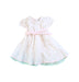 A White Short Sleeve Dresses from Rare Editions in size 4T for girl. (Front View)