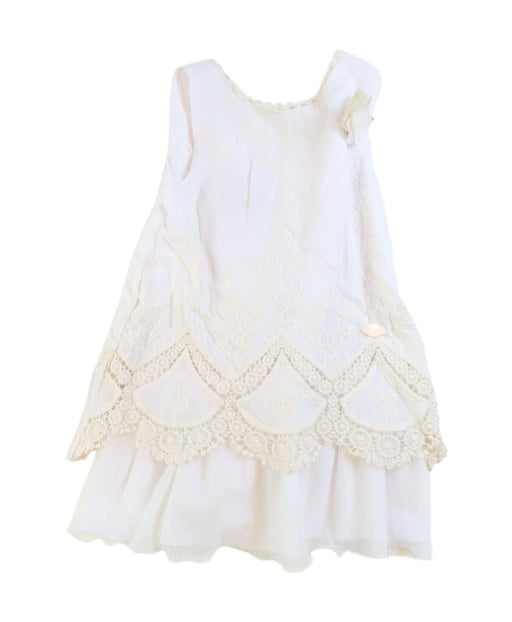 A White Sleeveless Dresses from Miranda in size 4T for girl. (Front View)