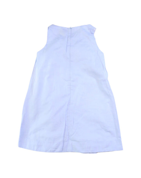 A Blue Sleeveless Dresses from Jessie and James in size 4T for girl. (Back View)