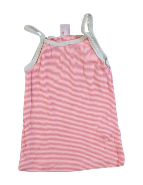 A Pink Sleeveless Tops from Petit Bateau in size 4T for girl. (Front View)