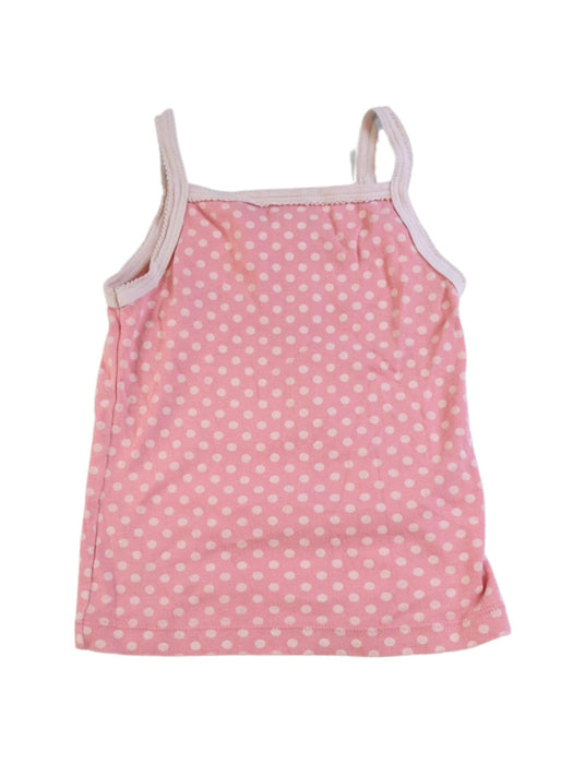 A Pink Sleeveless Tops from Petit Bateau in size 4T for girl. (Back View)