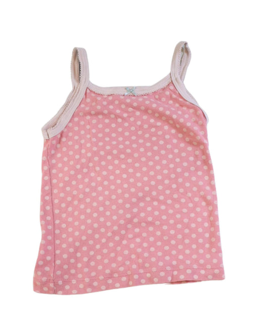 A Pink Sleeveless Tops from Petit Bateau in size 4T for girl. (Front View)