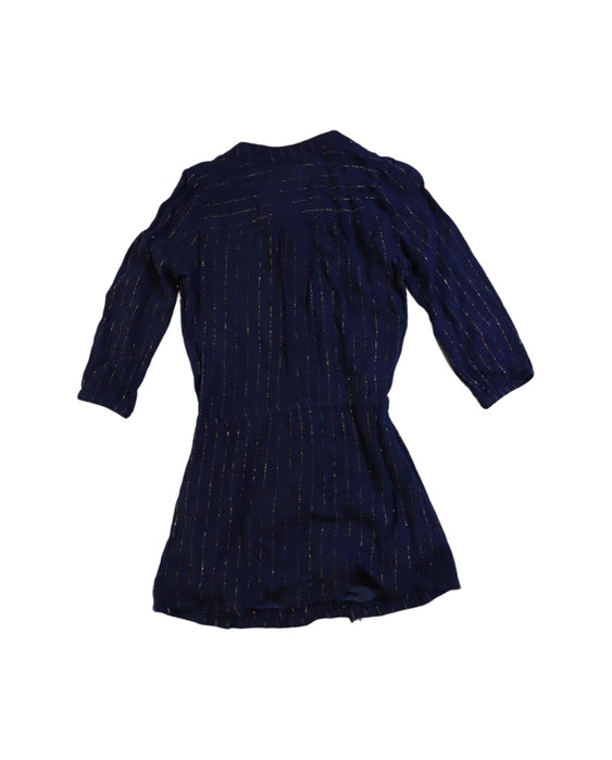 A Navy Long Sleeve Dresses from Sunset Limonade in size 4T for girl. (Back View)