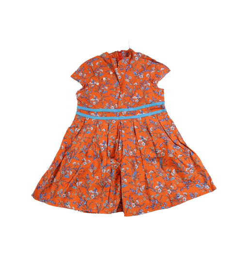 A Orange Short Sleeve Dresses from Sea Apple in size 4T for girl. (Front View)