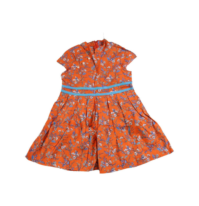 A Orange Short Sleeve Dresses from Sea Apple in size 4T for girl. (Front View)