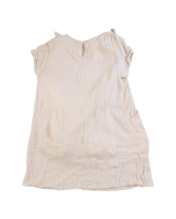 A Beige Short Sleeve Dresses from Sunset Limonade in size 4T for girl. (Back View)