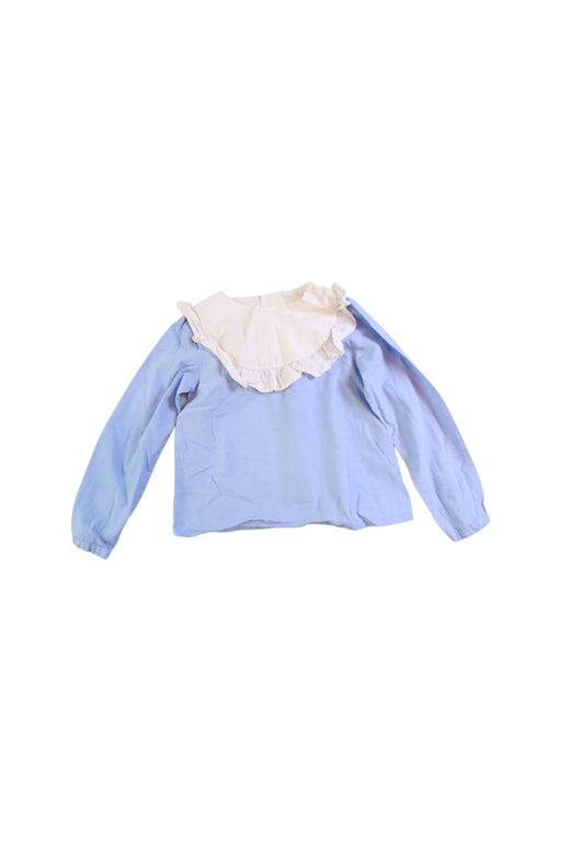 A Blue Long Sleeve Tops from Jacadi in size 4T for girl. (Front View)