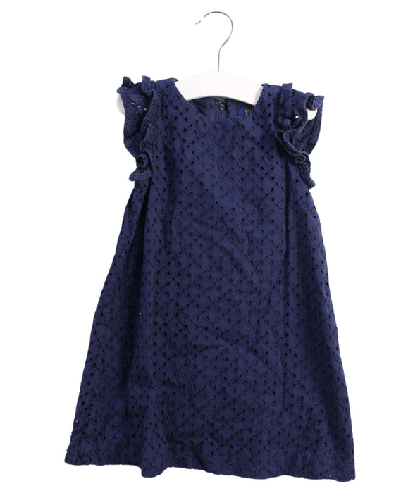 A Blue Short Sleeve Dresses from Polo Ralph Lauren in size 2T for girl. (Front View)