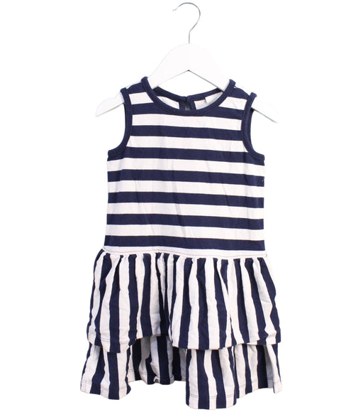 A Blue Sleeveless Dresses from Hanna Andersson in size 3T for girl. (Front View)